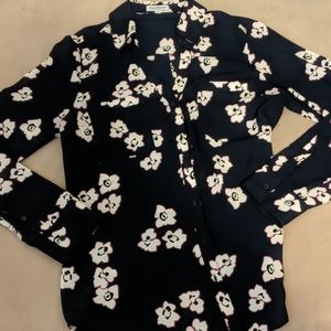 Express portofino floral blouse medium
